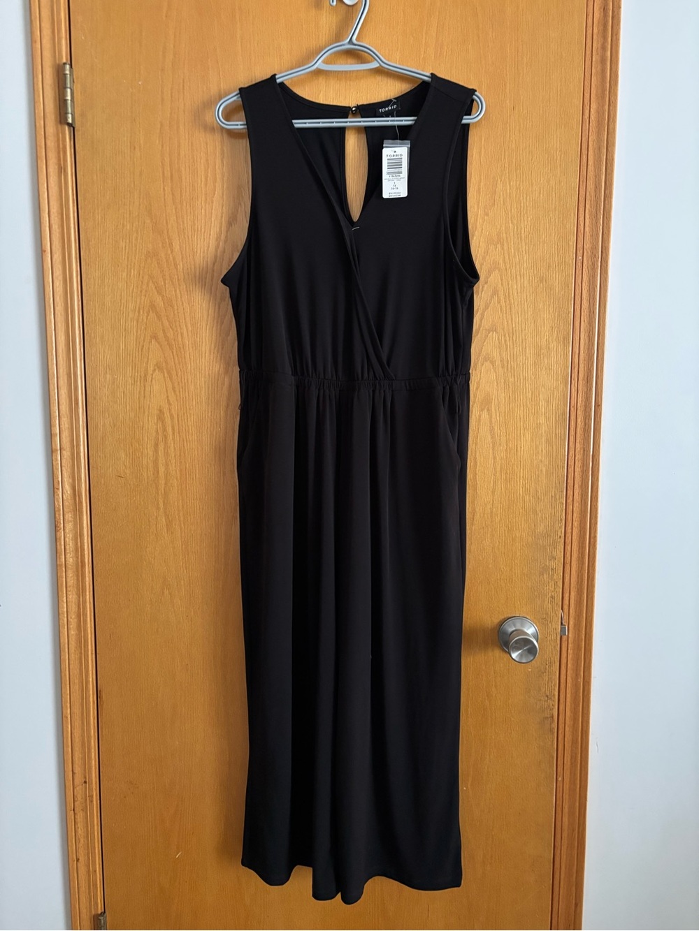 Torrid Sleeveless Black Jumpsuit with V-Neck